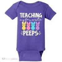Teaching My Favorite Peeps Easter Teacher Cute Baby Bodysuit thumb 0