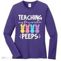 Teaching My Favorite Peeps Easter Teacher Cute Women's Long Sleeve Shirt thumb 0