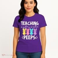 Teaching My Favorite Peeps Easter Teacher Cute Women's T-Shirt thumb 4