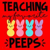 Teaching My Favorite Peeps Easter Teacher Cute Santa Hat thumb 1