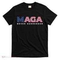 Trump Maga Freedom Never Surrender 4th Of July 2024 Usa Flag Hoodie T-Shirt thumb 0