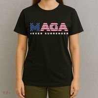 Trump Maga Freedom Never Surrender 4th Of July 2024 Usa Flag Hoodie T-Shirt thumb 4