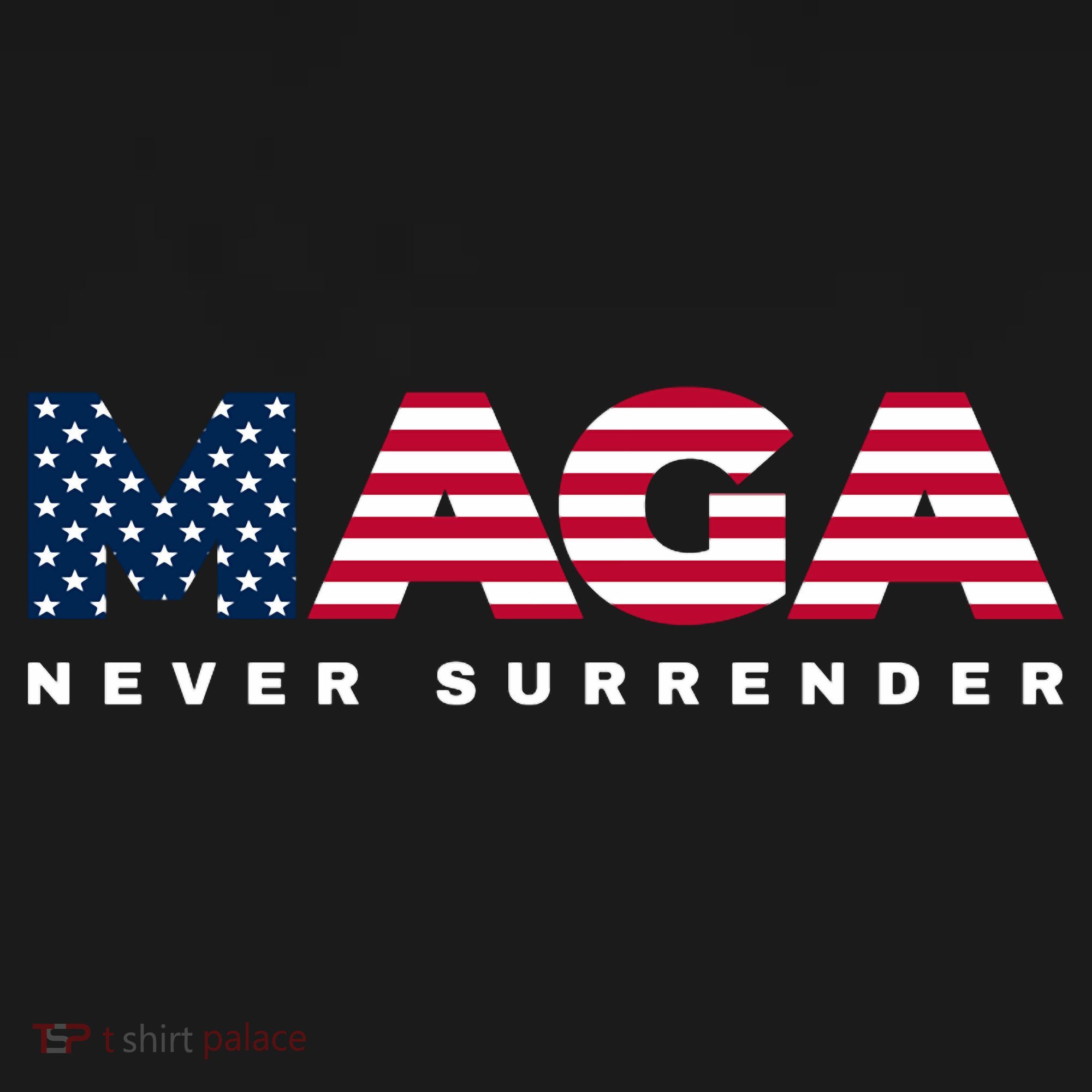 Trump Maga Freedom Never Surrender 4th Of July 2024 Usa Flag Hoodie T-Shirt