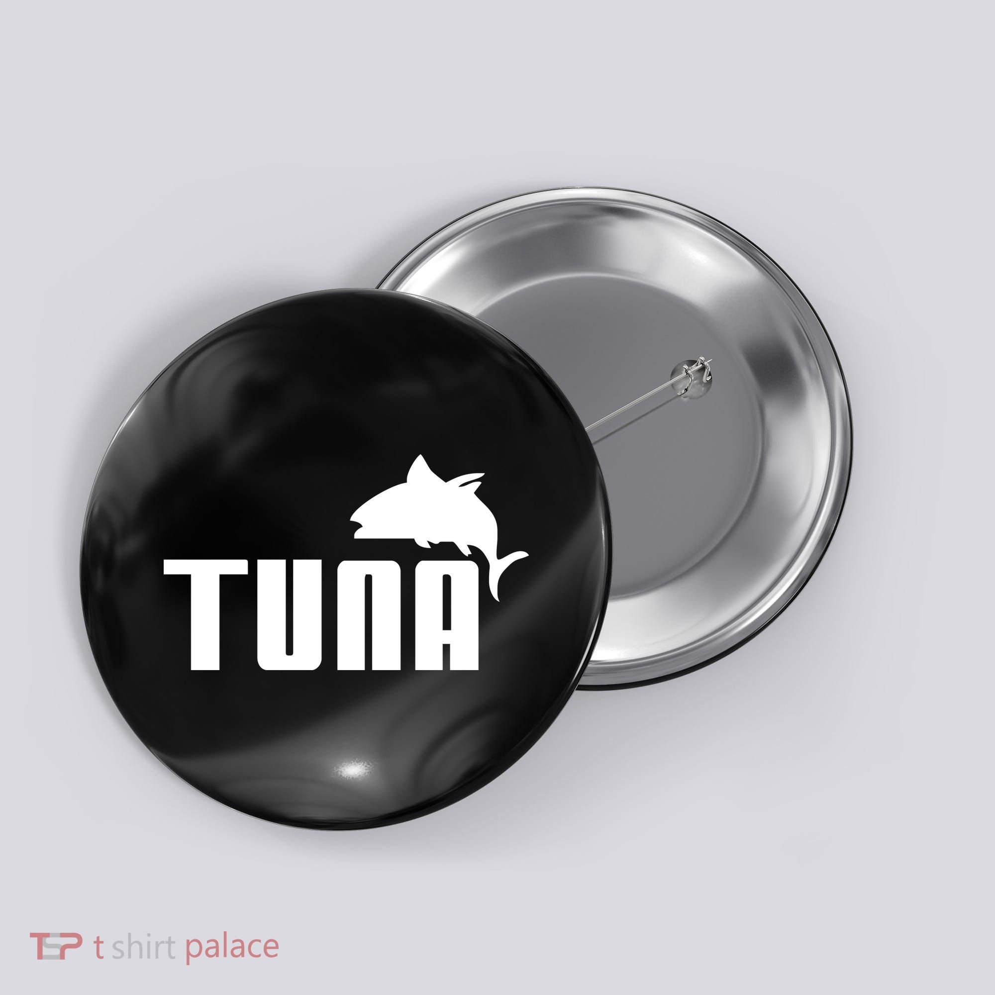 Tuna Mens Funny Button