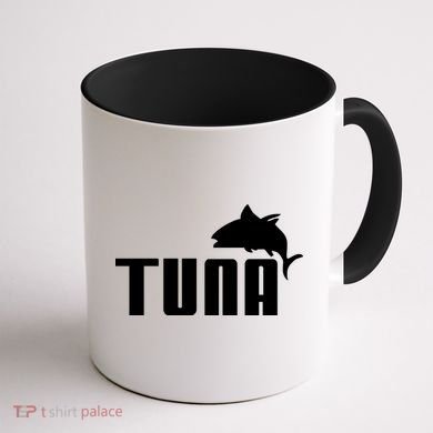 Tuna Mens Funny Coffee Mug back