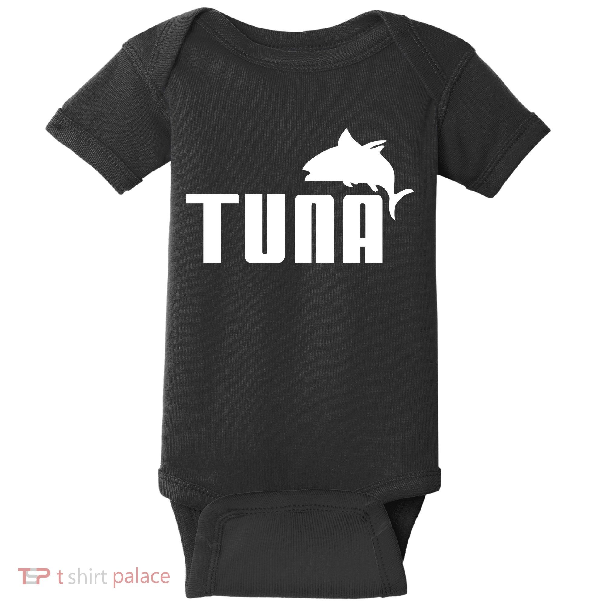 Tuna Mens Funny Baby Bodysuit