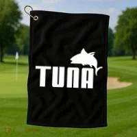 Tuna Mens Funny Golf Towel thumb 1
