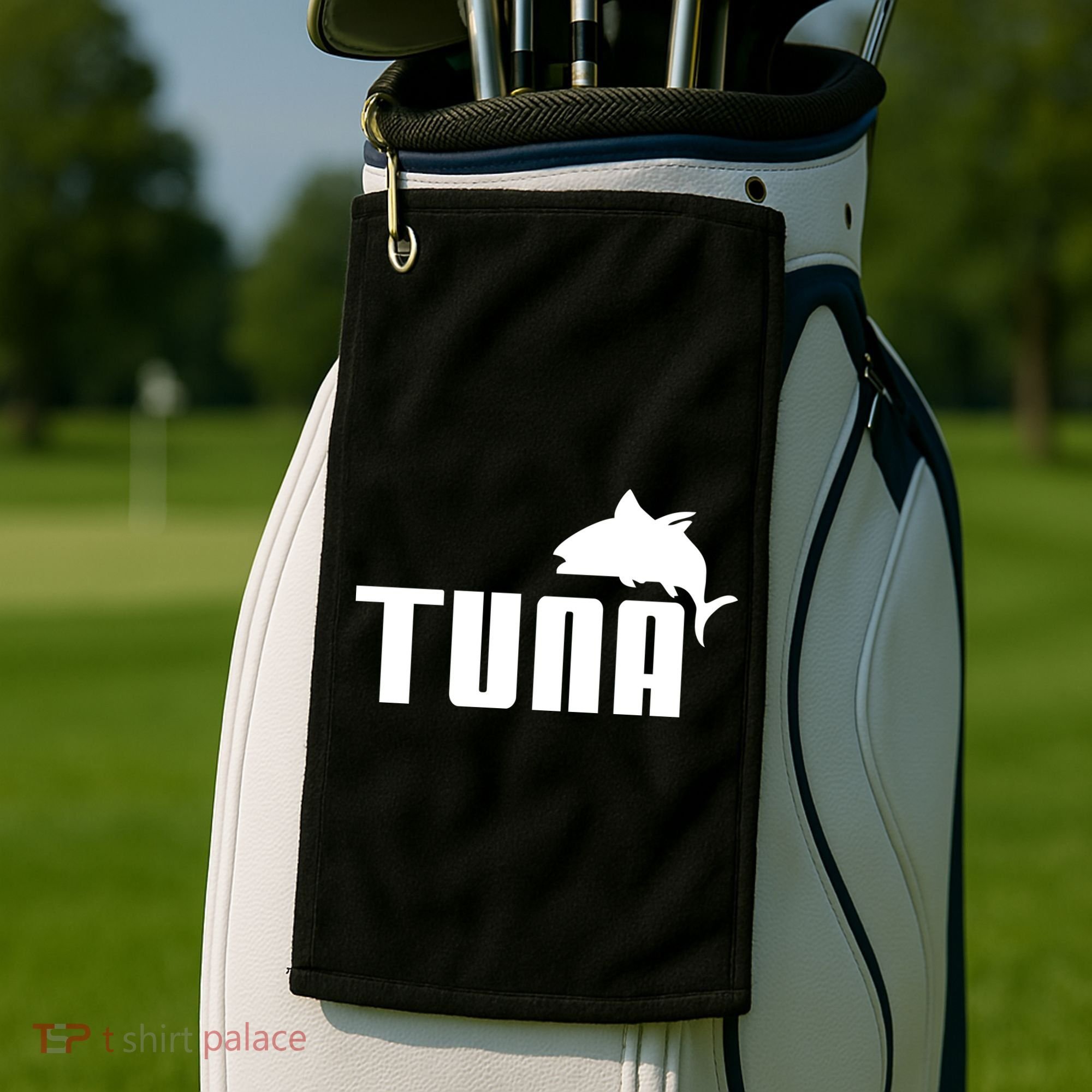 Tuna Mens Funny Golf Towel