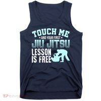 Touch Me First Jiu Jitsu Lesson Is Free Brazilian BJJ Tank Top thumb 0