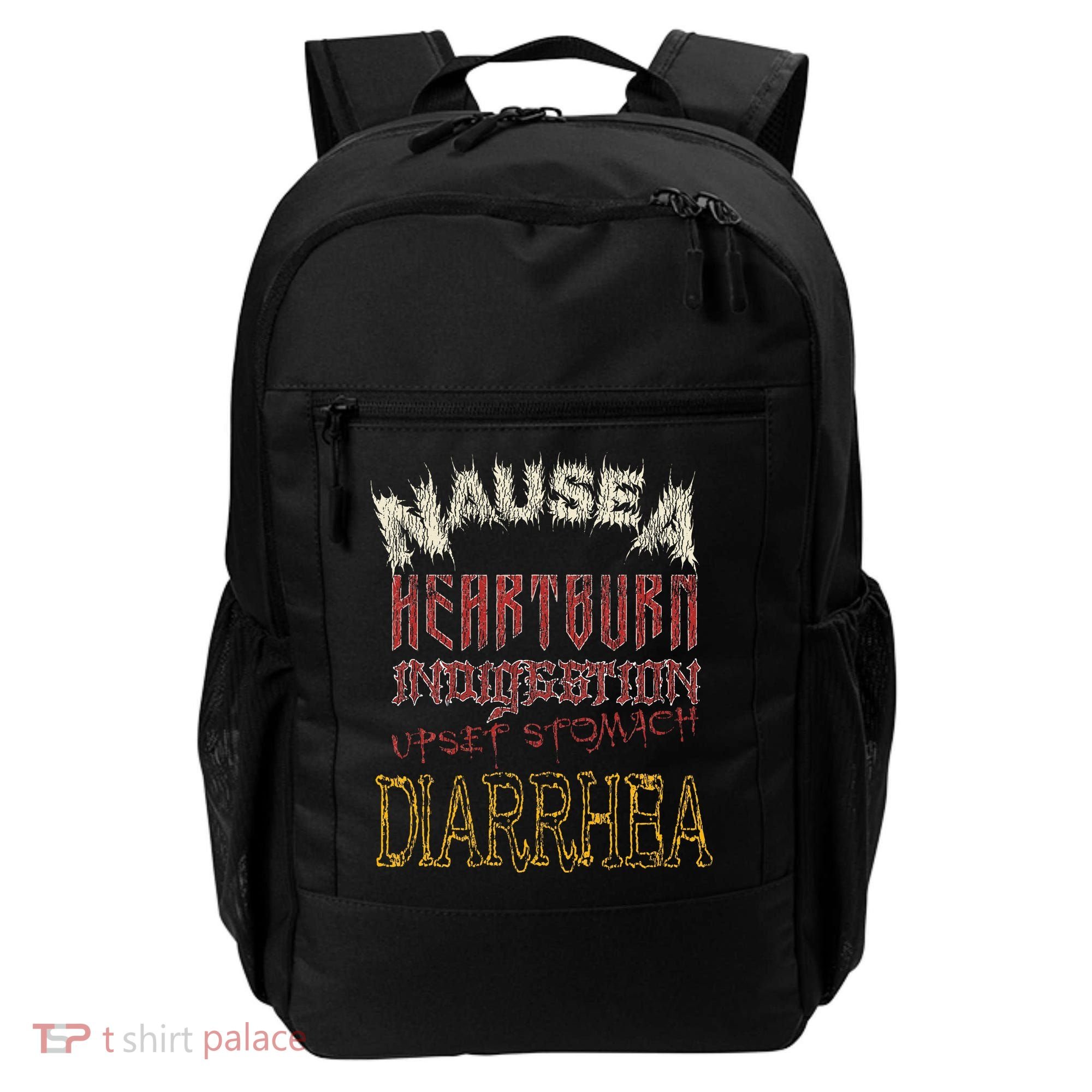 Thrash Metal Funny Heavy Nausea Heartburn Concert Backpack