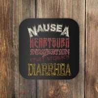 Thrash Metal Funny Heavy Nausea Heartburn Concert Coaster thumb 0