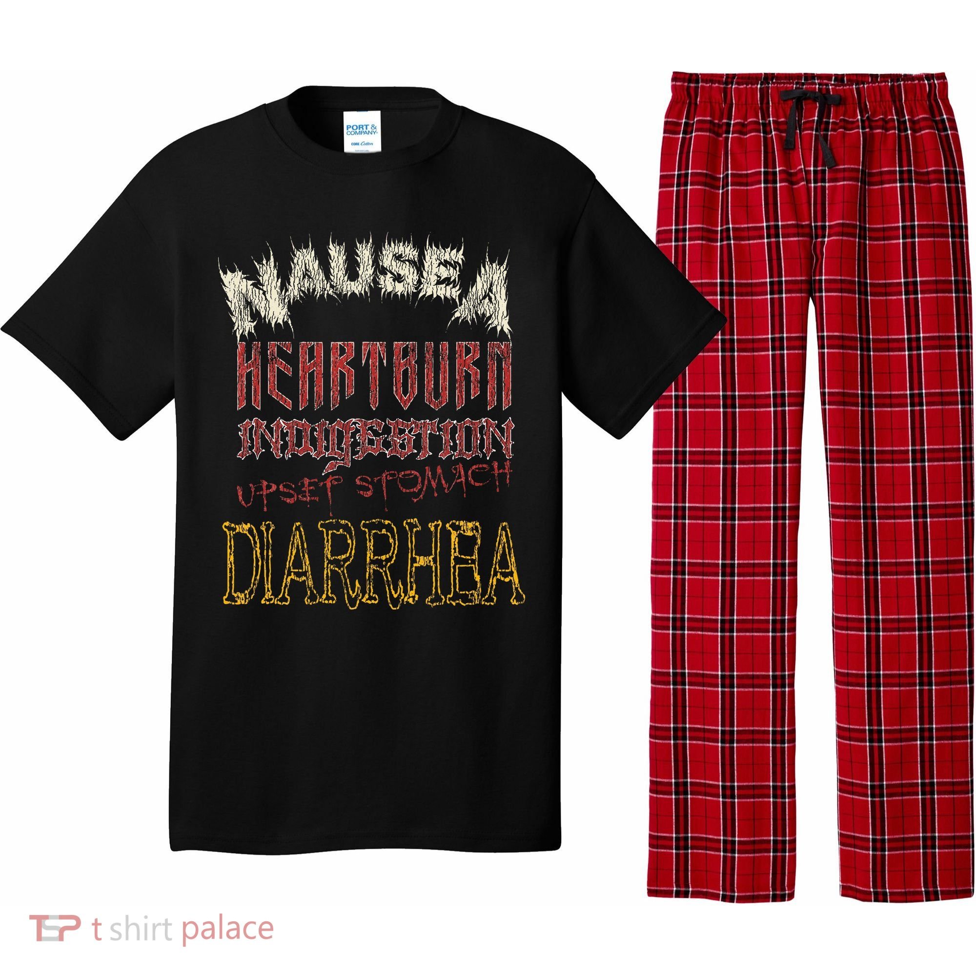 Thrash Metal Funny Heavy Nausea Heartburn Concert Pajama Set