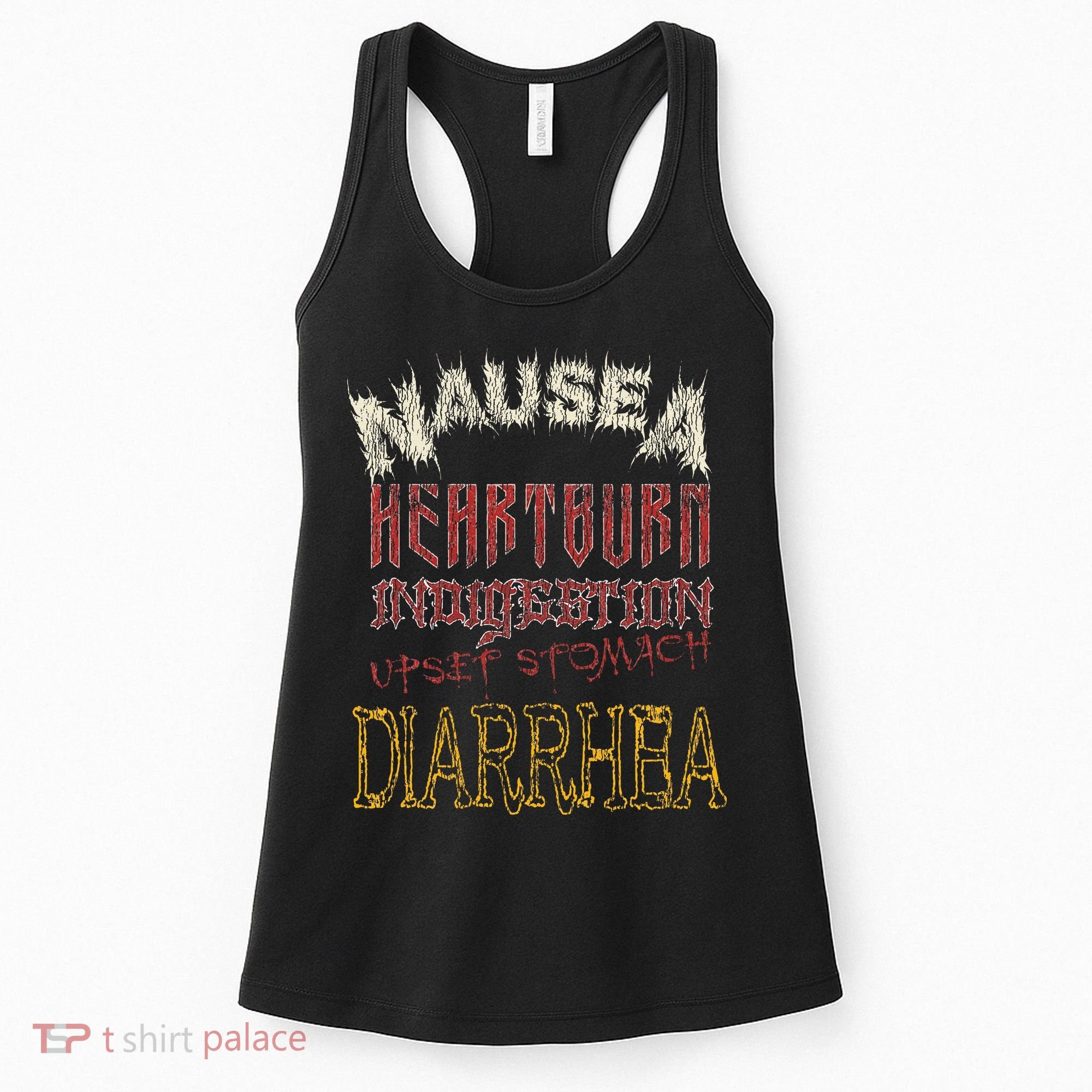 Thrash Metal Funny Heavy Nausea Heartburn Concert Women's Tank Top