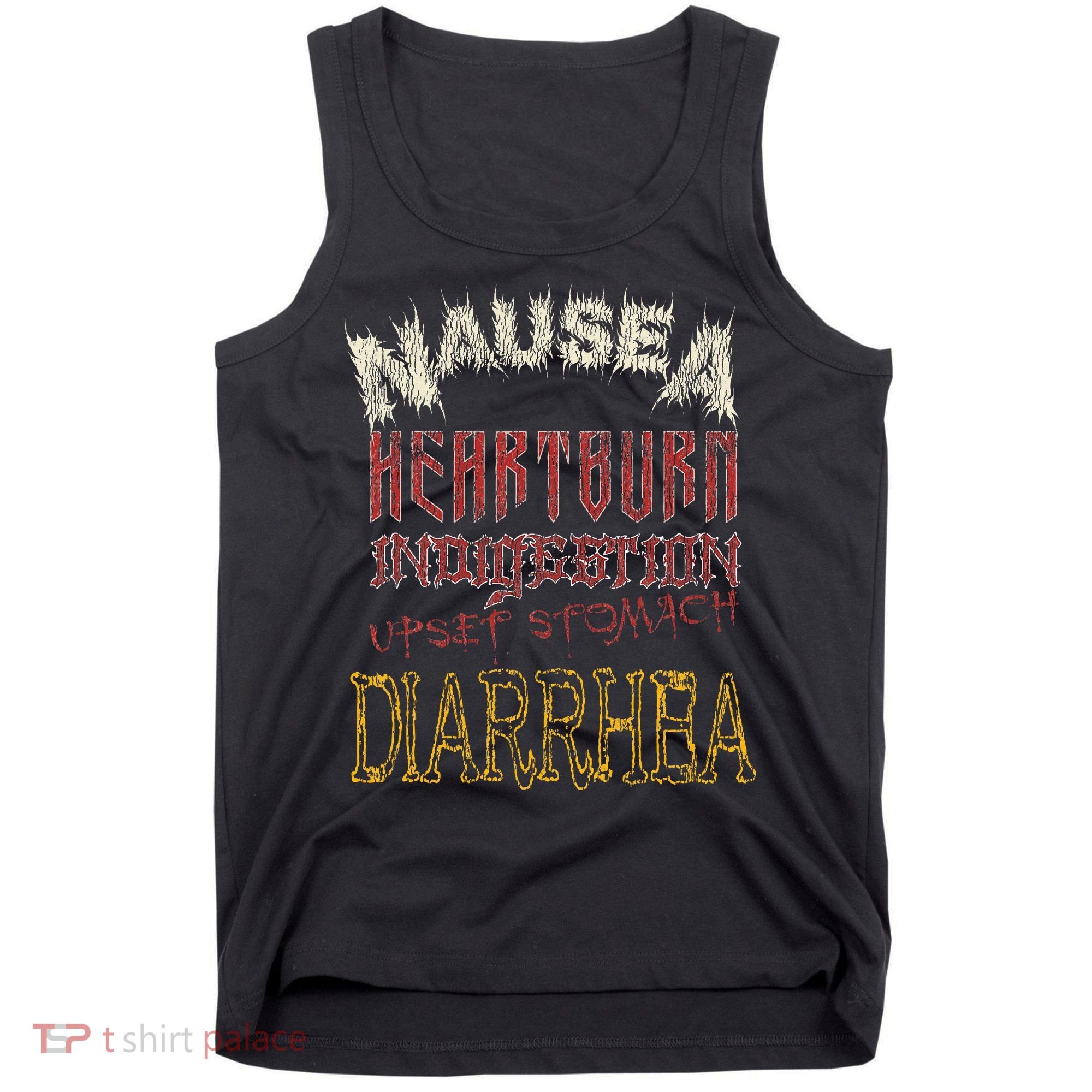 Thrash Metal Funny Heavy Nausea Heartburn Concert Tank Top