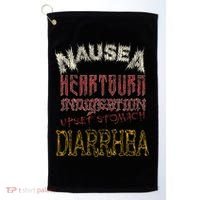 Thrash Metal Funny Heavy Nausea Heartburn Concert Golf Towel thumb 0