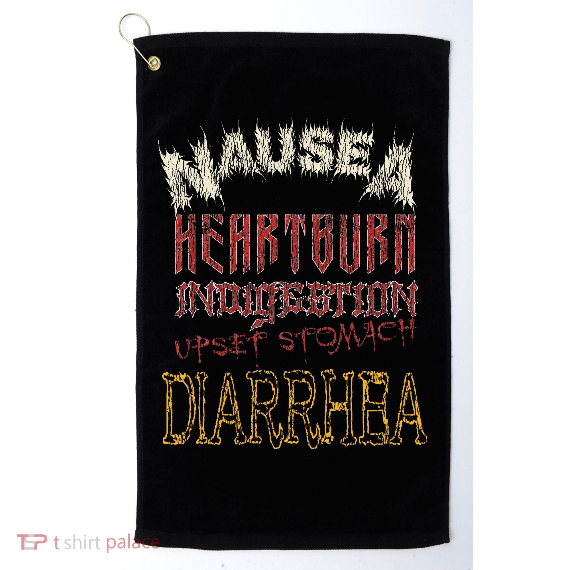 Thrash Metal Funny Heavy Nausea Heartburn Concert Golf Towel
