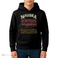 Thrash Metal Funny Heavy Nausea Heartburn Concert Kids Hoodie thumb 4