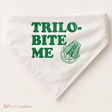 Trilobite Me Funny Paleontologist USA-Made Doggie Bandana