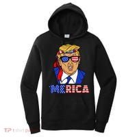 Trump 'Merica Funny Trump Patriot Funny 4th Of July Cool Gift Women's Hoodie thumb 0