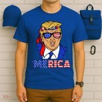 Trump 'Merica Funny Trump Patriot Funny 4th Of July Cool Gift T-Shirt thumb 6