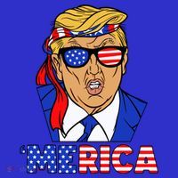 Trump 'Merica Funny Trump Patriot Funny 4th Of July Cool Gift T-Shirt thumb 7