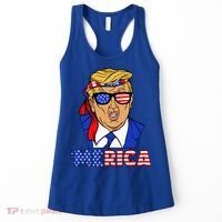Trump 'Merica Funny Trump Patriot Funny 4th Of July Cool Gift Women's Tank Top thumb 0