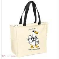 Trust Me Funny IM A Ducktor Doctor Sayings Tote Bag thumb 2