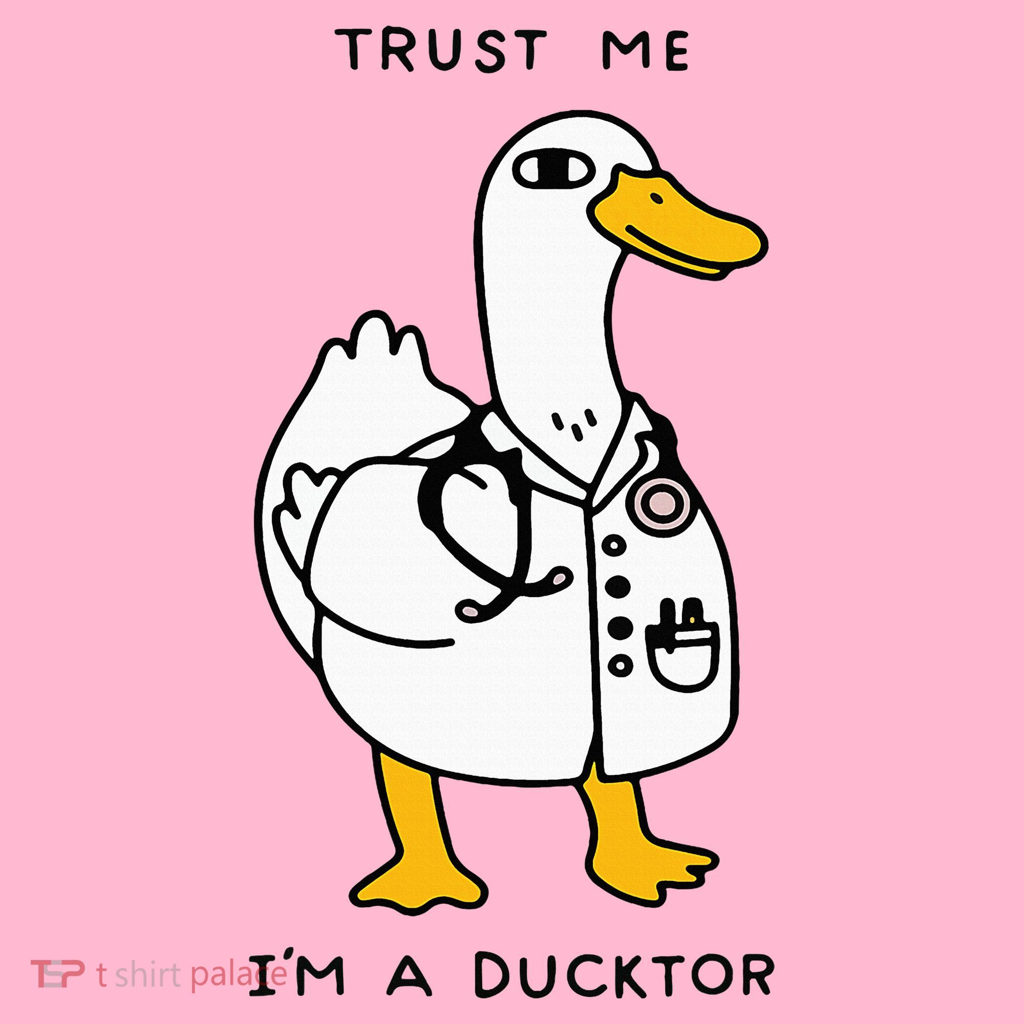 Trust Me Funny IM A Ducktor Doctor Sayings Coaster
