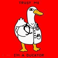 Trust Me Funny IM A Ducktor Doctor Sayings Santa Hat thumb 1