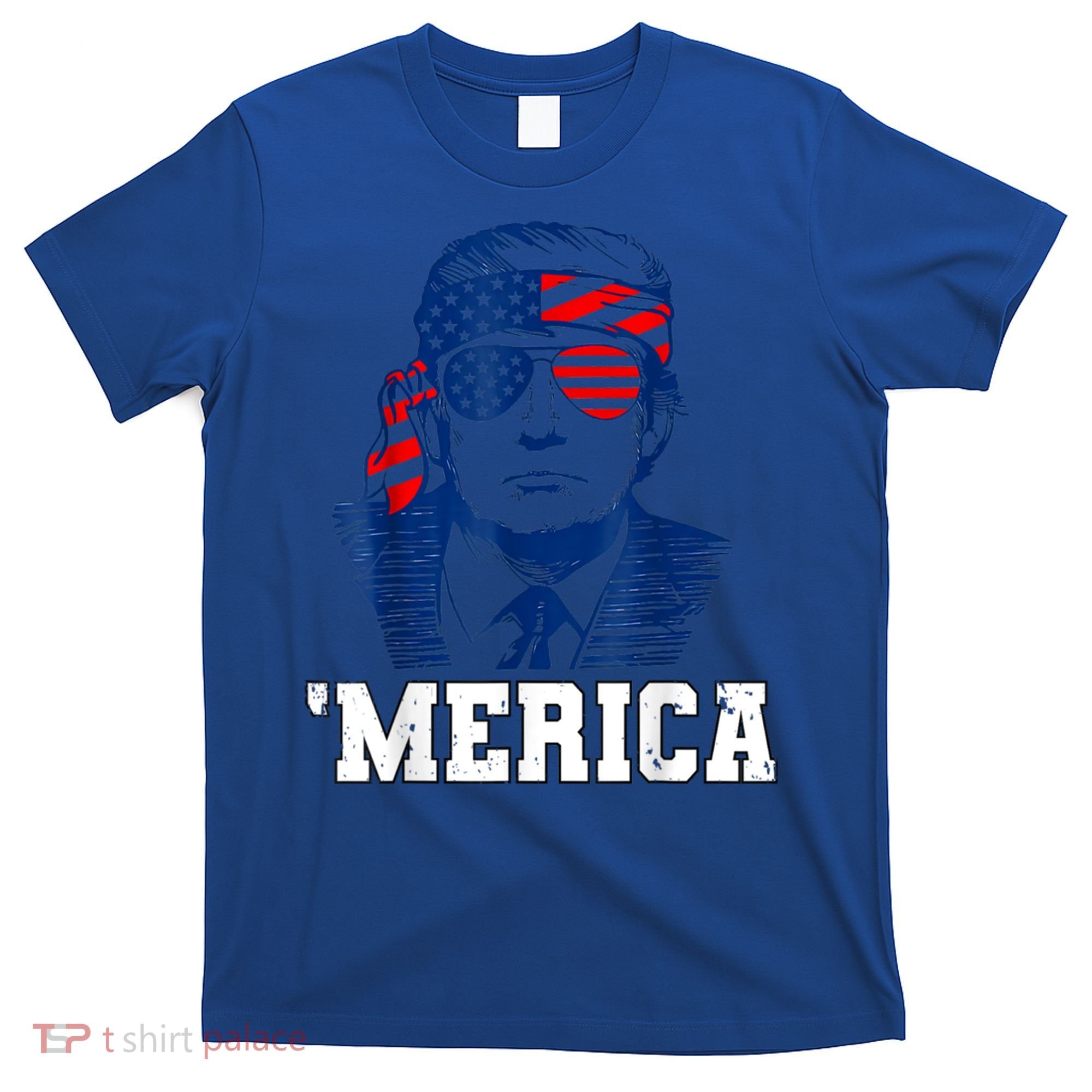 Trump Merica Funny Trump 4th Of July 2024 Sunglasses Us Flag Gift T-Shirt