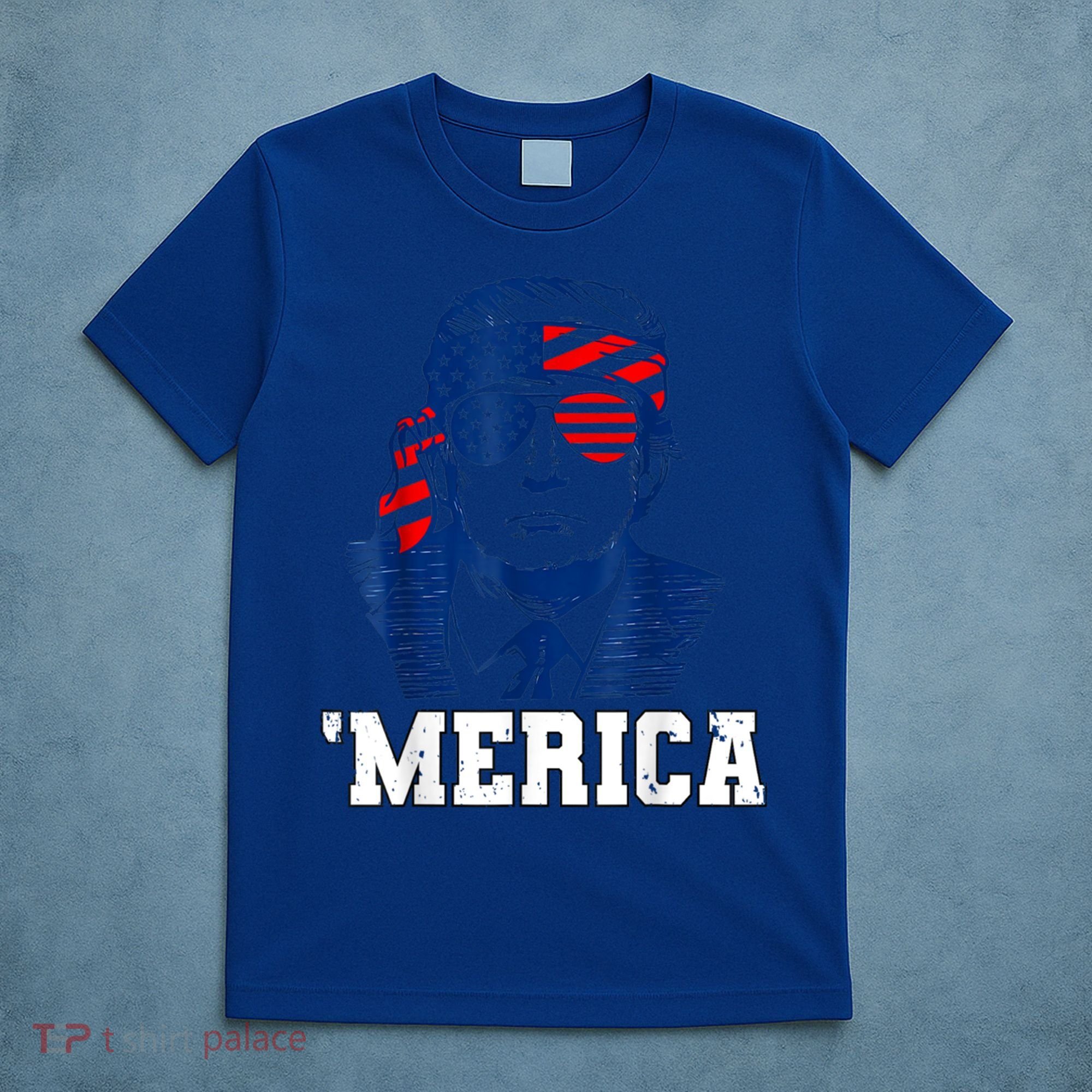 Trump Merica Funny Trump 4th Of July 2024 Sunglasses Us Flag Gift T-Shirt
