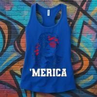 Trump Merica Funny Trump 4th Of July 2024 Sunglasses Us Flag Gift Women's Tank Top thumb 3