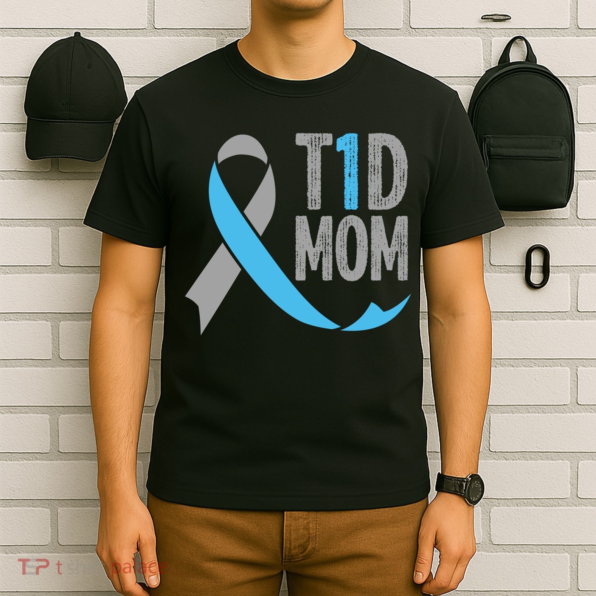 T1d Mom Funny Diabetic Gift For Women Type 1 Mom Diabetes Gift T-Shirt