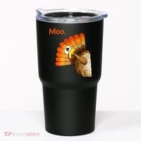 Turkey Moo Funny Thanksgiving Tumbler thumb 0