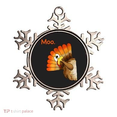 Turkey Moo Funny Thanksgiving Ornament