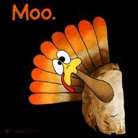 Turkey Moo Funny Thanksgiving Ornament thumb 1