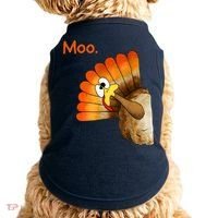 Turkey Moo Funny Thanksgiving Doggie Tank thumb 0