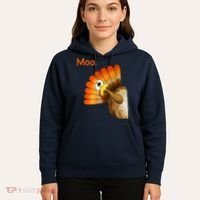 Turkey Moo Funny Thanksgiving Hoodie thumb 5