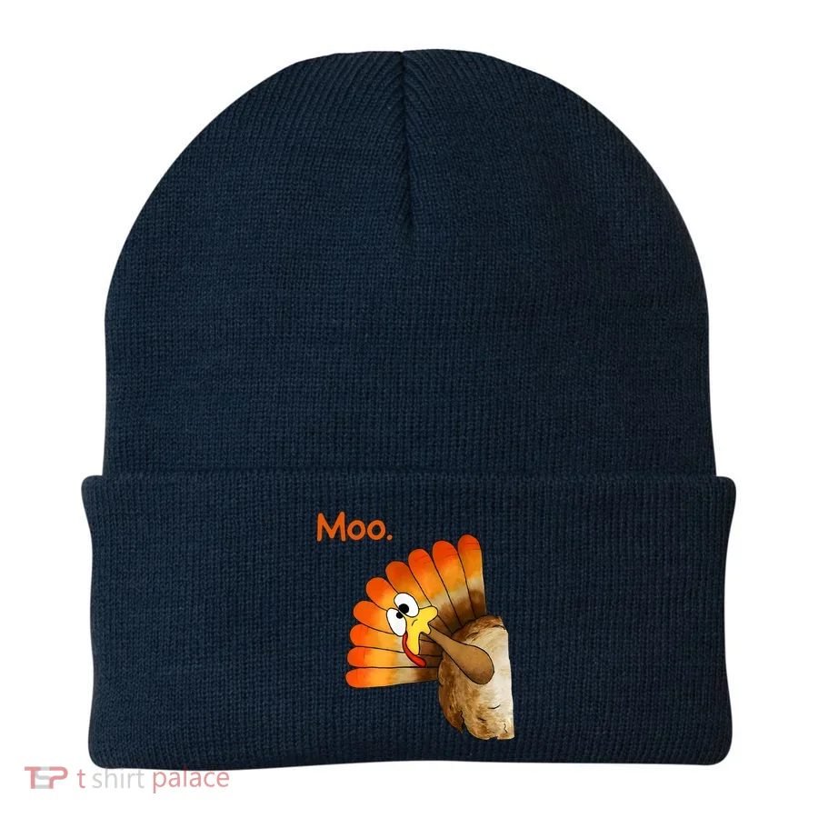 Turkey Moo Funny Thanksgiving Beanie