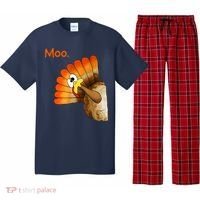 Turkey Moo Funny Thanksgiving Pajama Set thumb 0