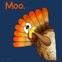 Turkey Moo Funny Thanksgiving Women's Hoodie thumb 2