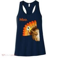 Turkey Moo Funny Thanksgiving Women's Tank Top thumb 0