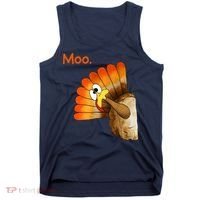 Turkey Moo Funny Thanksgiving Tank Top thumb 0