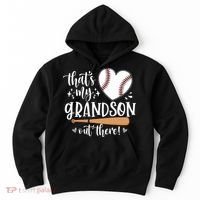 That's My Grandson Out There Baseball Grandma Mother's Day Hoodie thumb 0