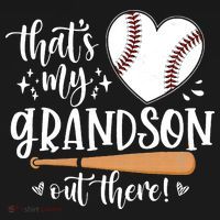 That's My Grandson Out There Baseball Grandma Mother's Day Sweatshirt thumb 3