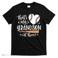 That's My Grandson Out There Baseball Grandma Mother's Day T-Shirt thumb 0