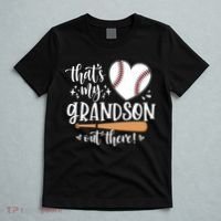 That's My Grandson Out There Baseball Grandma Mother's Day T-Shirt thumb 5