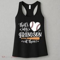 That's My Grandson Out There Baseball Grandma Mother's Day Women's Tank Top thumb 3