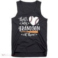 That's My Grandson Out There Baseball Grandma Mother's Day Tank Top thumb 0