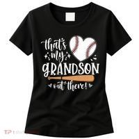 That's My Grandson Out There Baseball Grandma Mother's Day Women's T-Shirt thumb 0